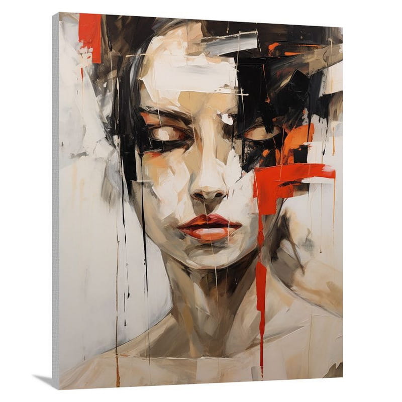 Abstract Figure: Faces Unveiled - Contemporary Art - Canvas Print