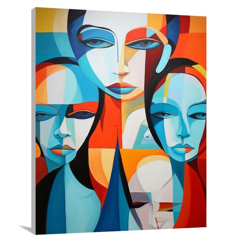 Abstract Figure: Fragments of Humanity - Pop Art - Canvas Print
