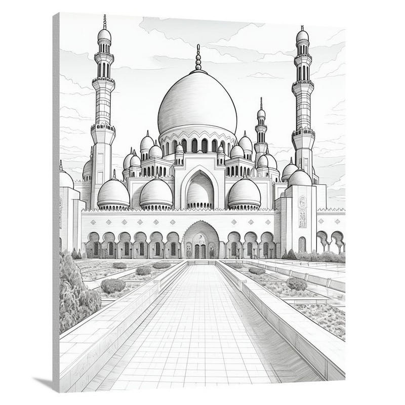 Abu Dhabi: Architectural Fusion - Canvas Print