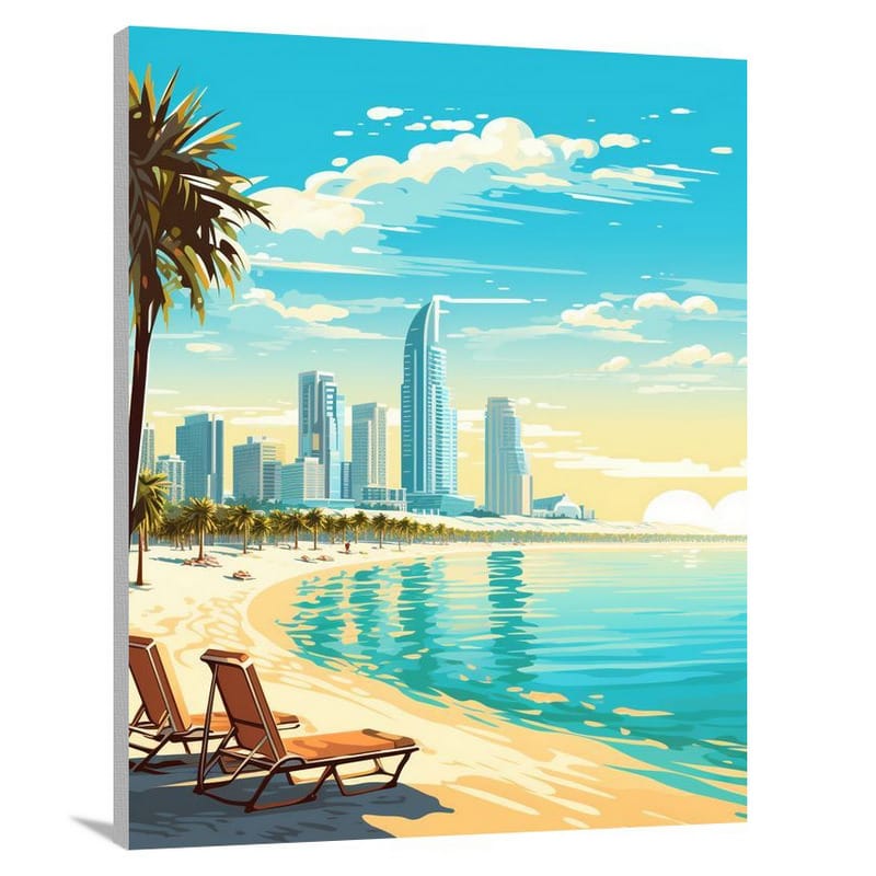 Abu Dhabi Oasis - Pop Art 2 - Canvas Print