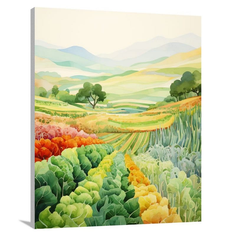 Abundant Harvest: Vegetable Symphony - Canvas Print