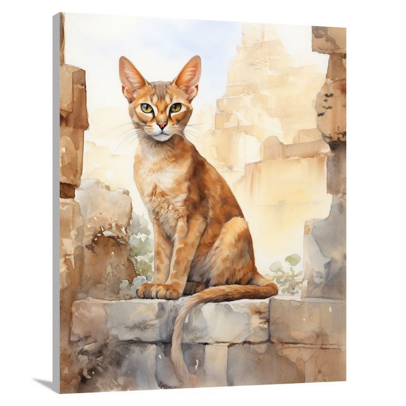 Abyssinian Majesty - Watercolor - Canvas Print