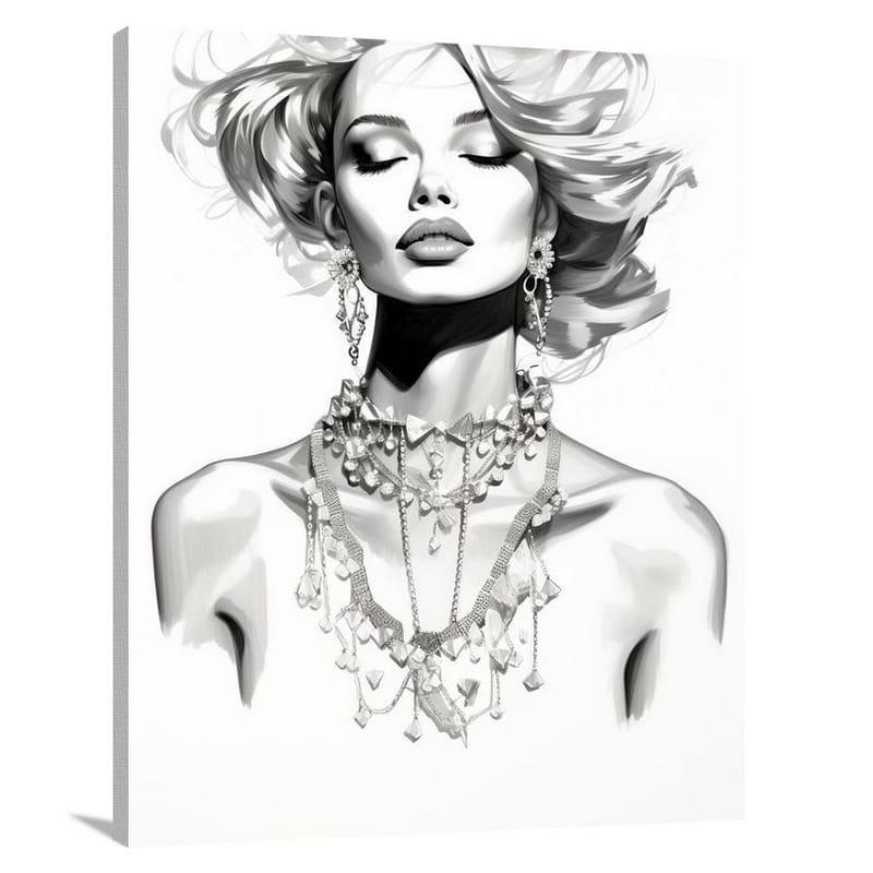 Adorned Elegance: Jewelry's Fashion Symphony - Canvas Print