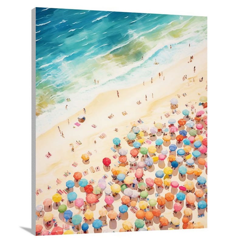 Aerial Beach Bliss - Canvas Print