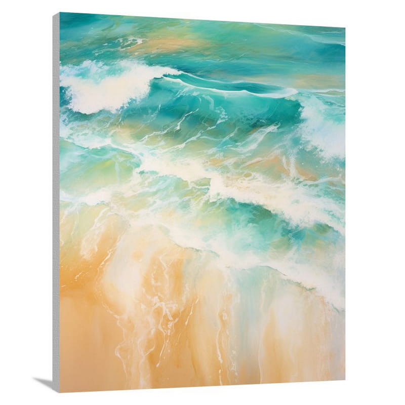 Aerial Beach Symphony - Canvas Print