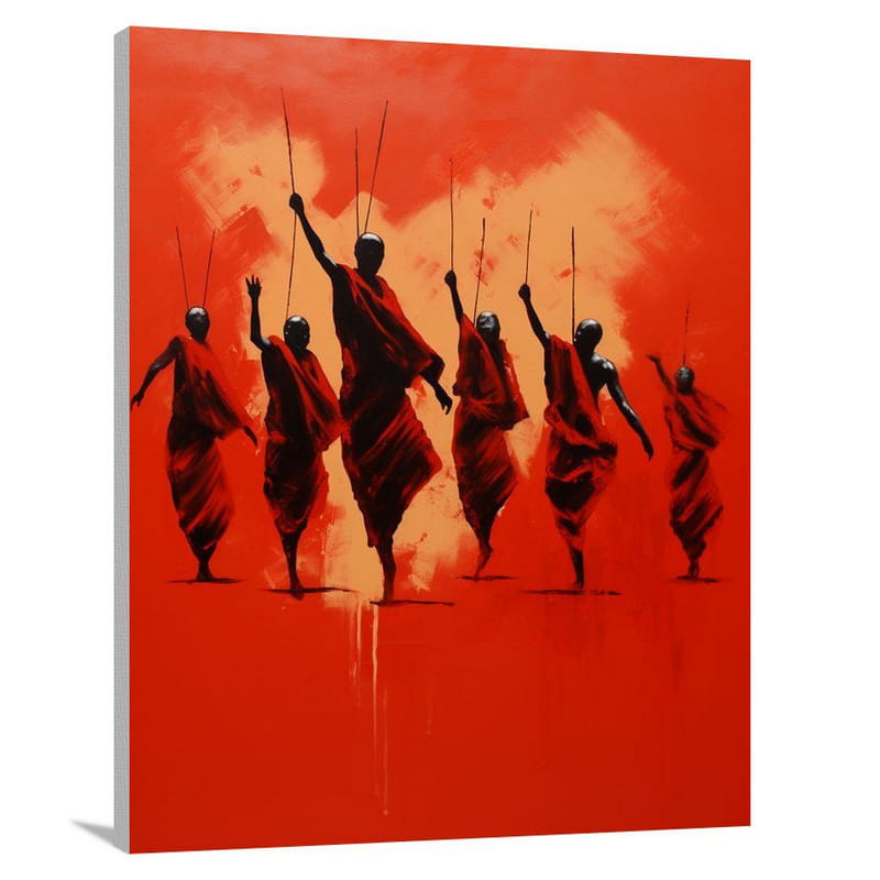 Africa, Africa: The Maasai Celebration - Minimalist - Canvas Print