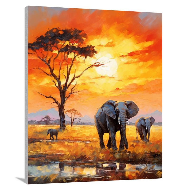 Africa's Serene Symphony - Canvas Print