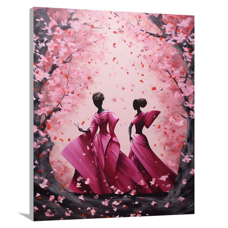 African Culture: Blossoming Unity - Canvas Print
