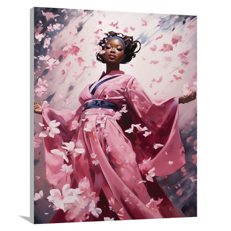African Culture: Delicate Petals - Canvas Print