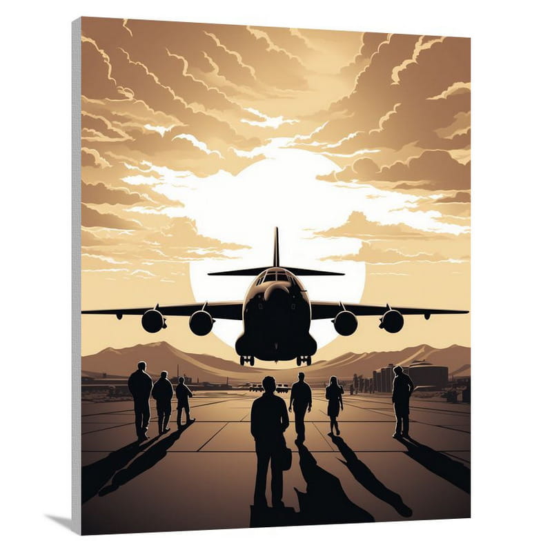 Air Force Ascendancy - Black And White 2 - Canvas Print