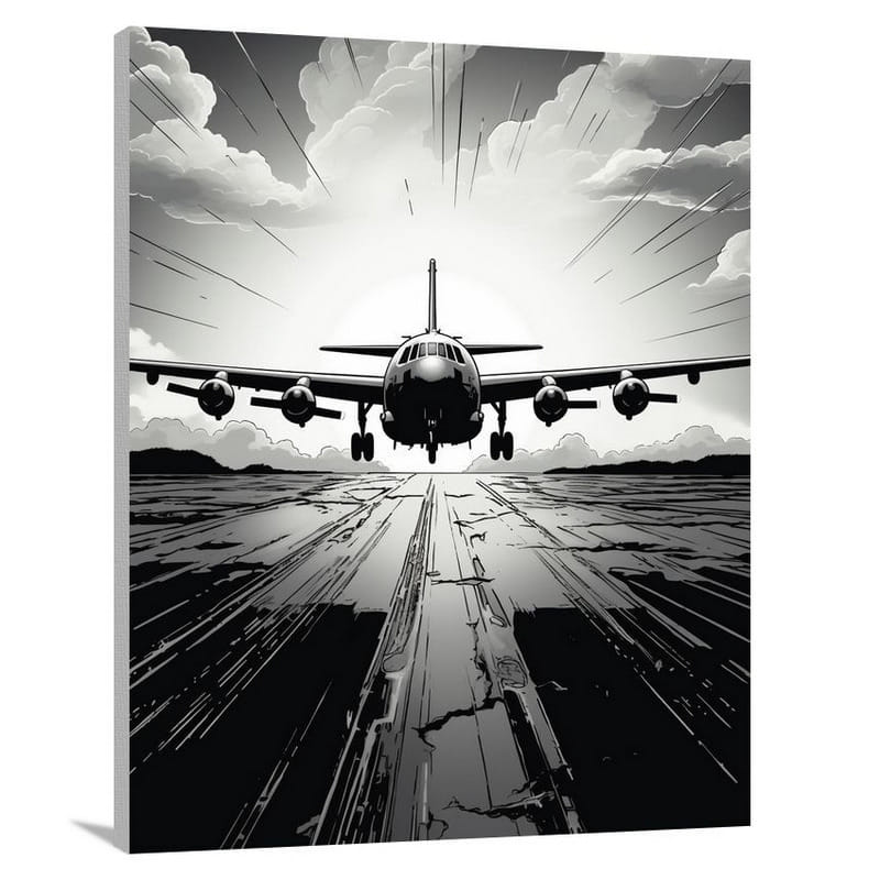 Air Force Ascendancy - Black And White - Canvas Print
