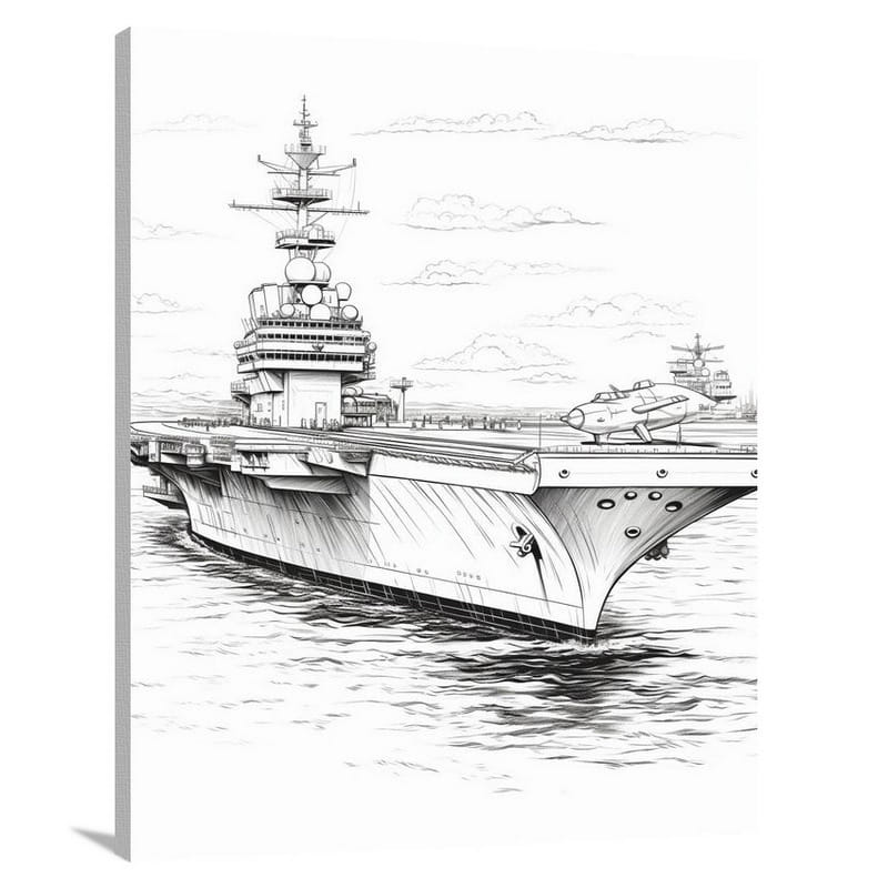 Aircraft Carrier: Symbol of Strength - Canvas Print