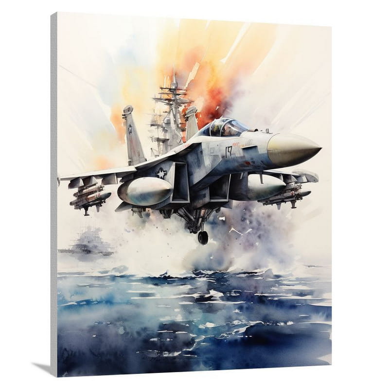 Aircraft Carrier: Tension in Flight - Canvas Print