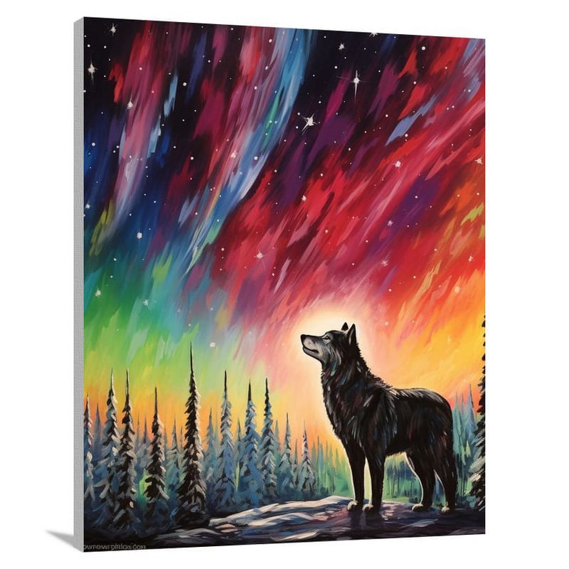 Alaska's Aurora Serenade - Canvas Print