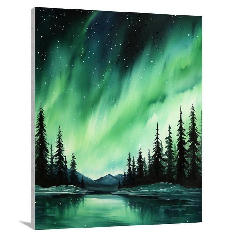 Alaska's Enchanted Wilderness - Minimalist - Canvas Print