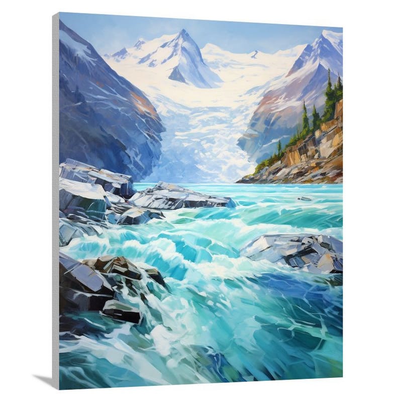 Alaska's Glacial Symphony - Canvas Print