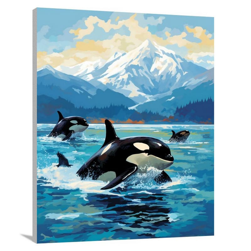 Alaska's Majestic Pod - Canvas Print