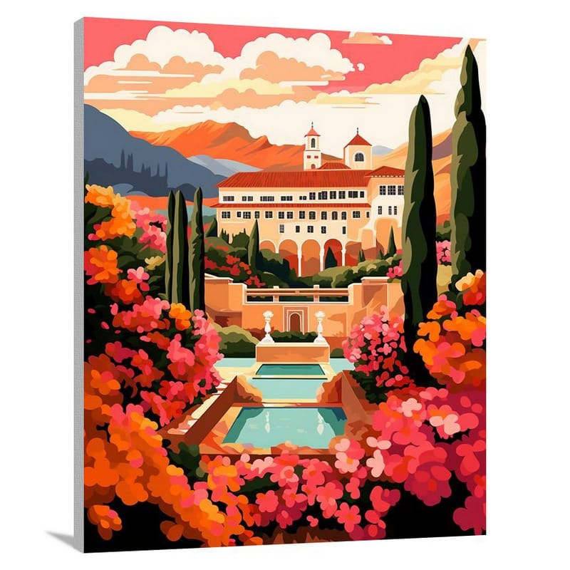 Alhambra Oasis - Pop Art - Canvas Print