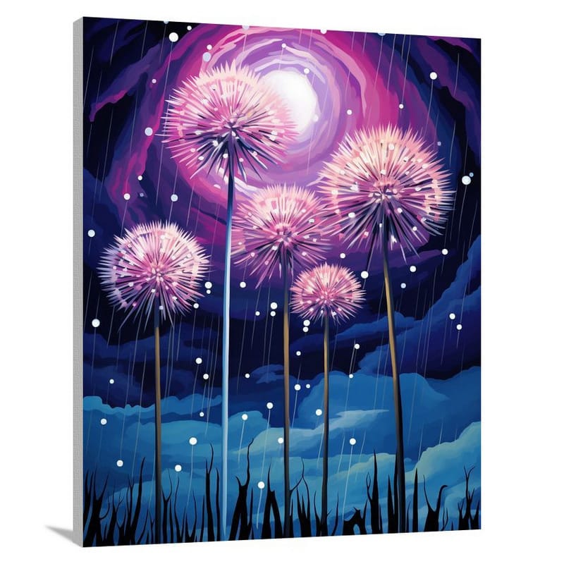 Allium Blooms in Storm - Canvas Print