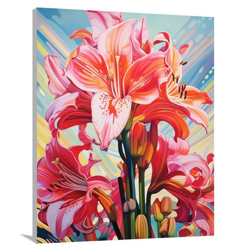 Amaryllis Enchantment - Pop Art - Canvas Print