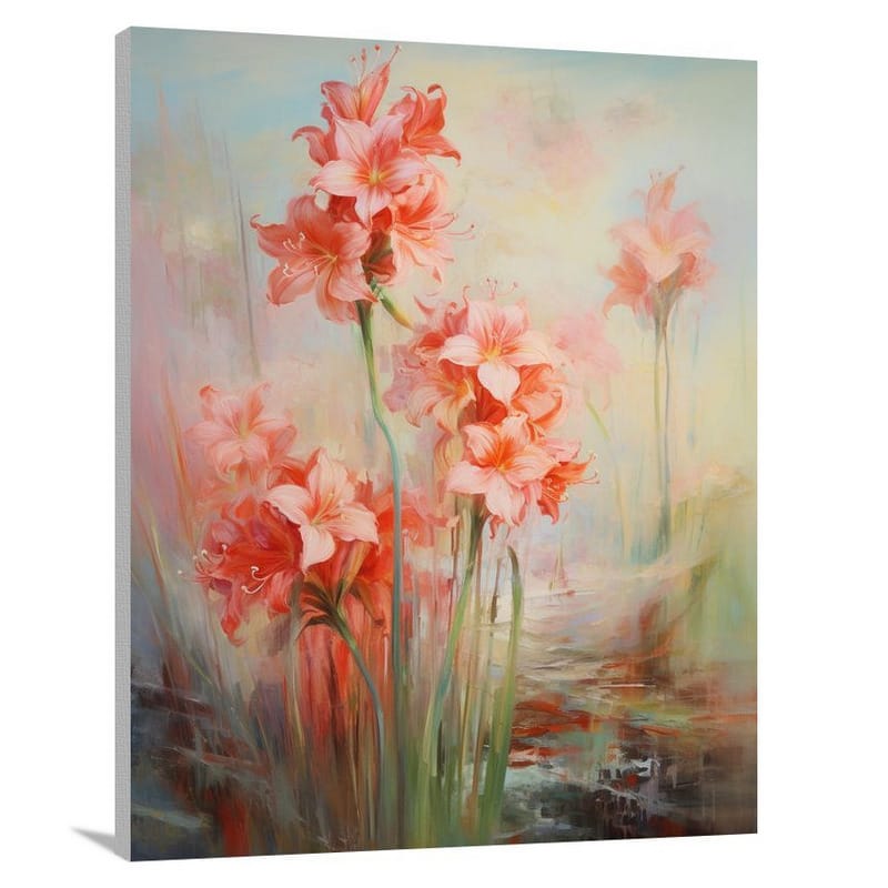Amaryllis in Bloom - Canvas Print