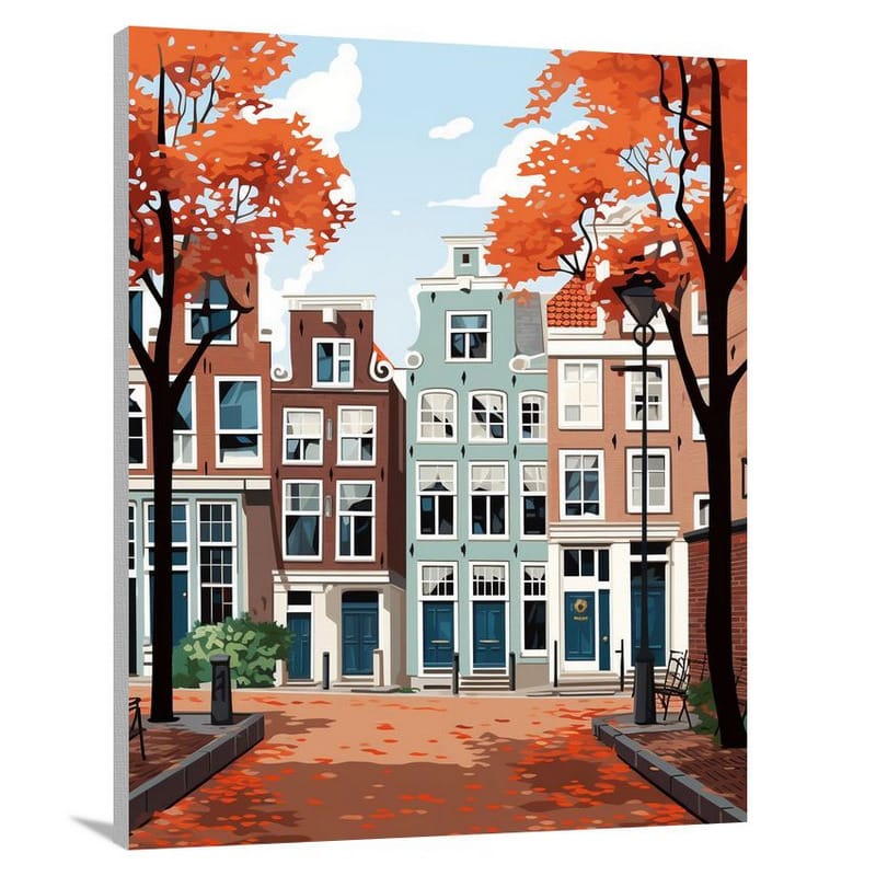 Amsterdam's Autumn Glow - Canvas Print