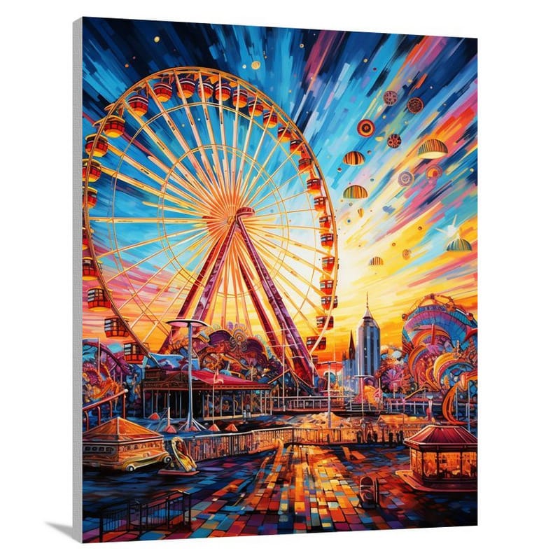Amusement Park Extravaganza - Canvas Print