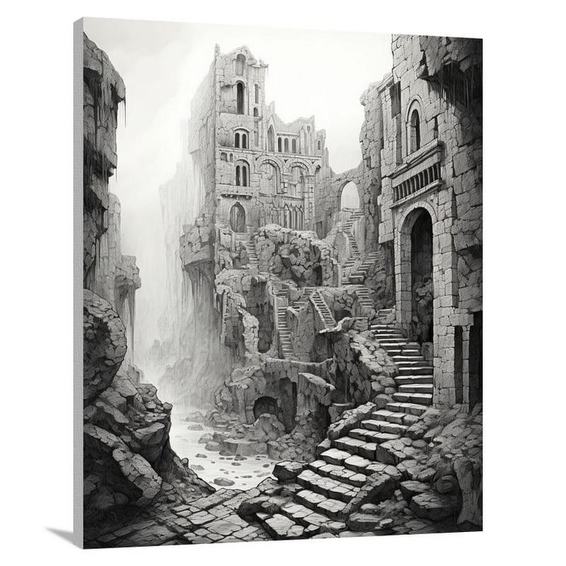 Ancient Ruin: Timeless Beauty - Canvas Print