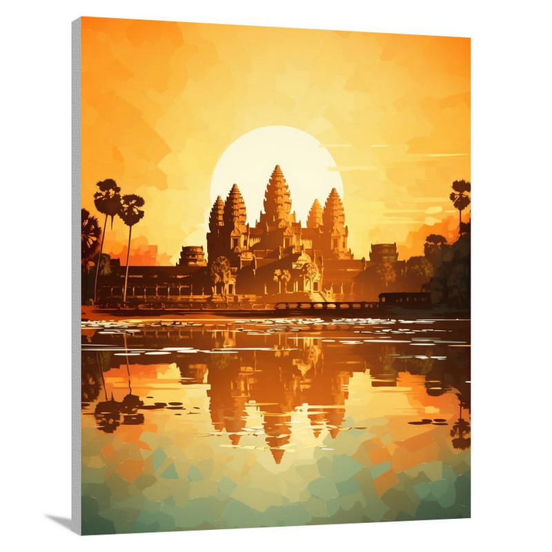 Angkor Wat: Ethereal Aura - Canvas Print