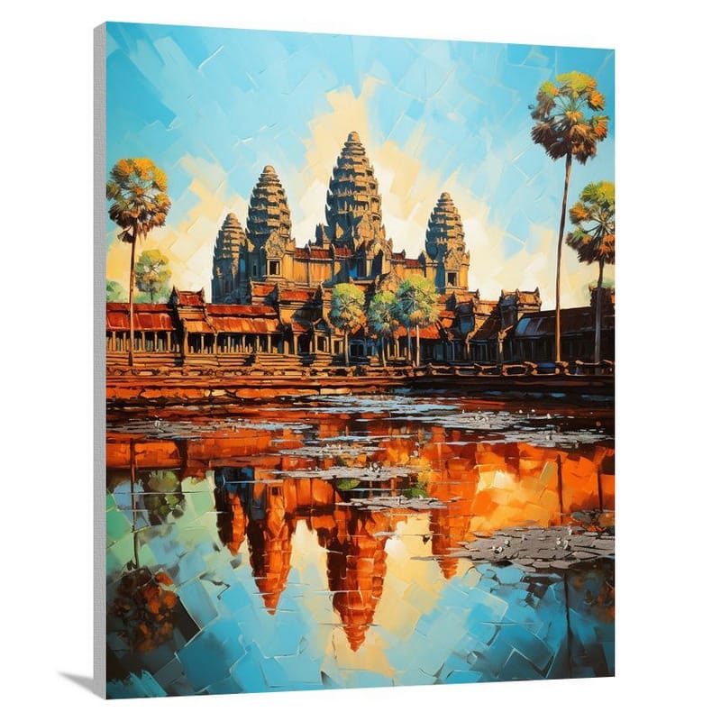 Angkor Wat: Serene Reflections - Canvas Print