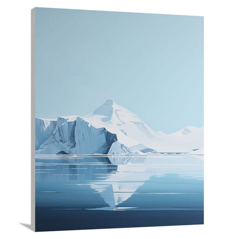Antarctica's Serene Symphony - Canvas Print