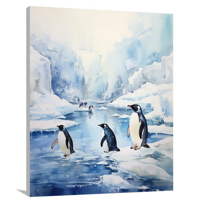 Antarctica's Waddle - Canvas Print