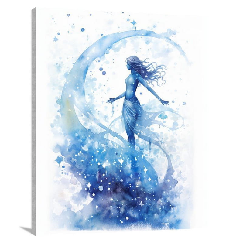 Aquarius Ascendance - Watercolor - Canvas Print