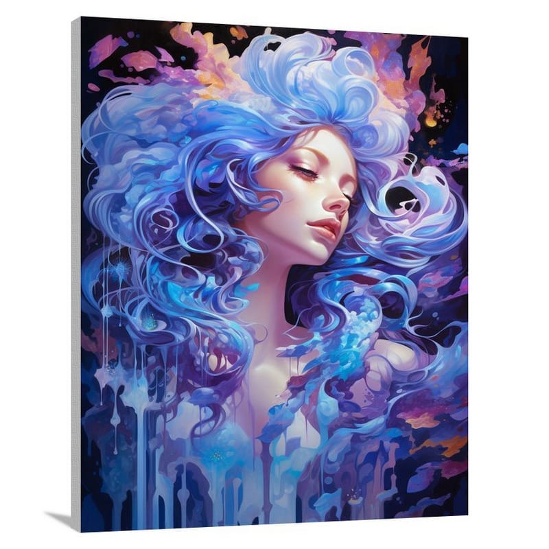 Aquarius: Cosmic Symphony - Canvas Print