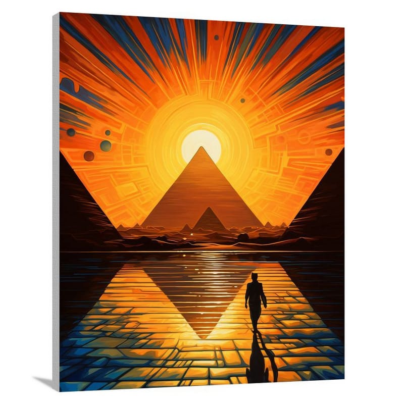 Arab Culture: Pyramid Journey - Canvas Print