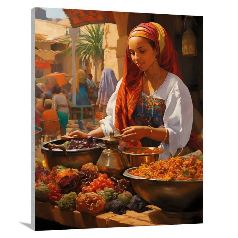 Arabian Delights: A Culinary Journey - Canvas Print