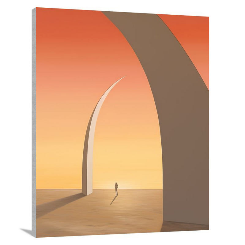 Architectural Serenity: Gateway Arch - Canvas Print