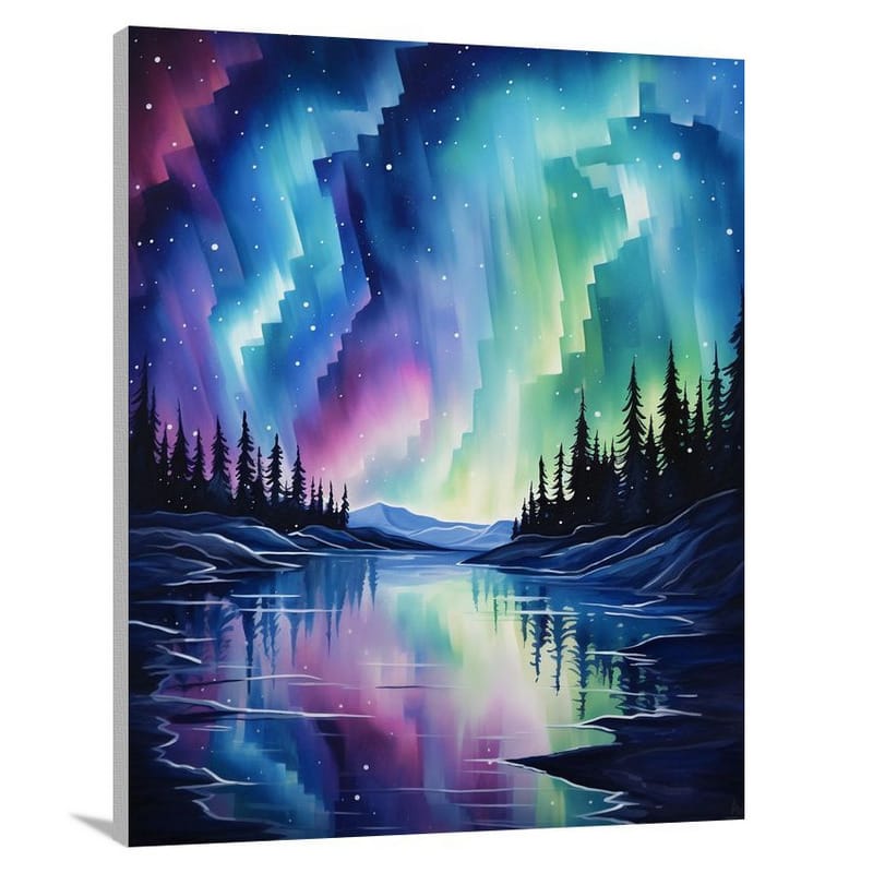 Arctic Symphony: Aurora Borealis - Canvas Print