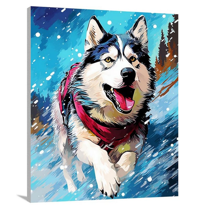 Arctic Symphony: Siberian Husky - Canvas Print