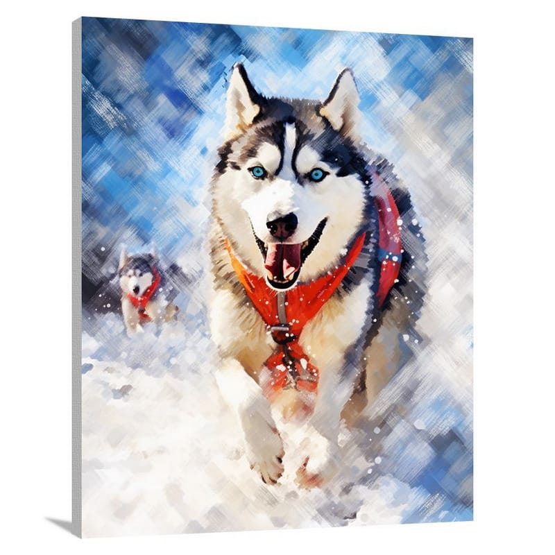 Arctic Symphony: Siberian Husky - Pop Art - Canvas Print