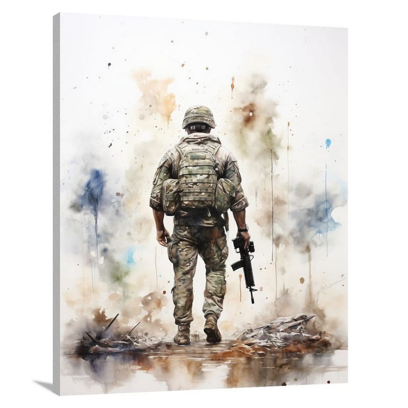 Army's Resilience - Watercolor - Canvas Print