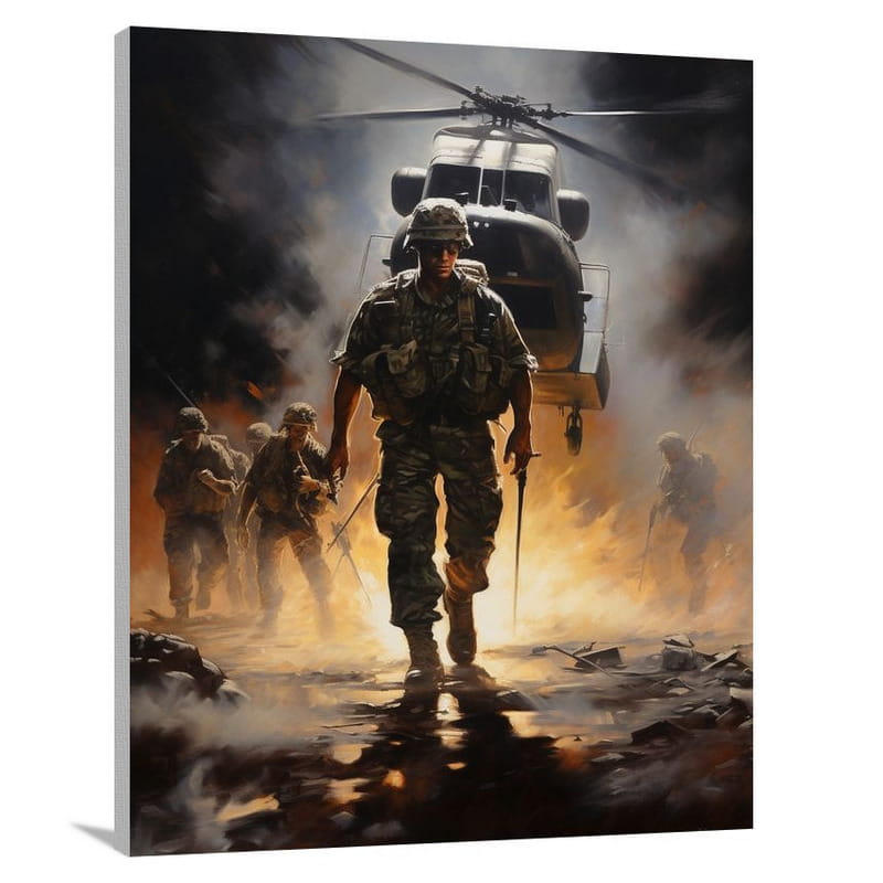 Army's Resilient March - Canvas Print