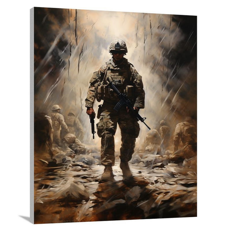 Army's Resolute Vigilance - Canvas Print