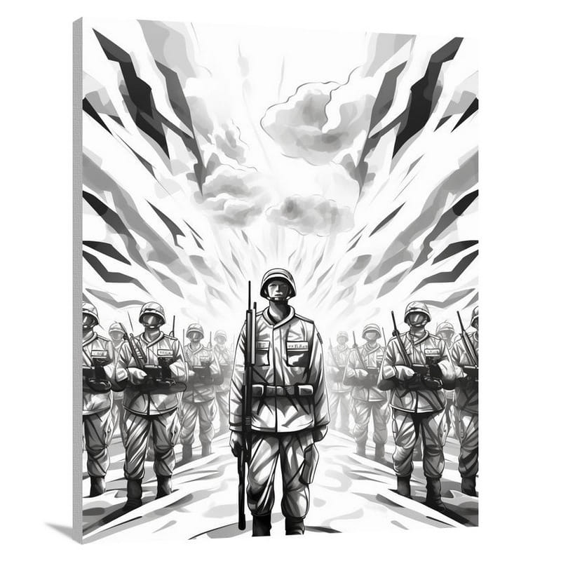 Army's Synchronized Precision - Canvas Print
