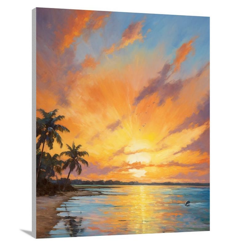 Aruba's Golden Sunset - Canvas Print