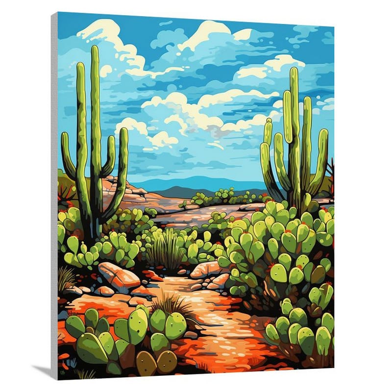 Aruba's Serene Cacti - Canvas Print