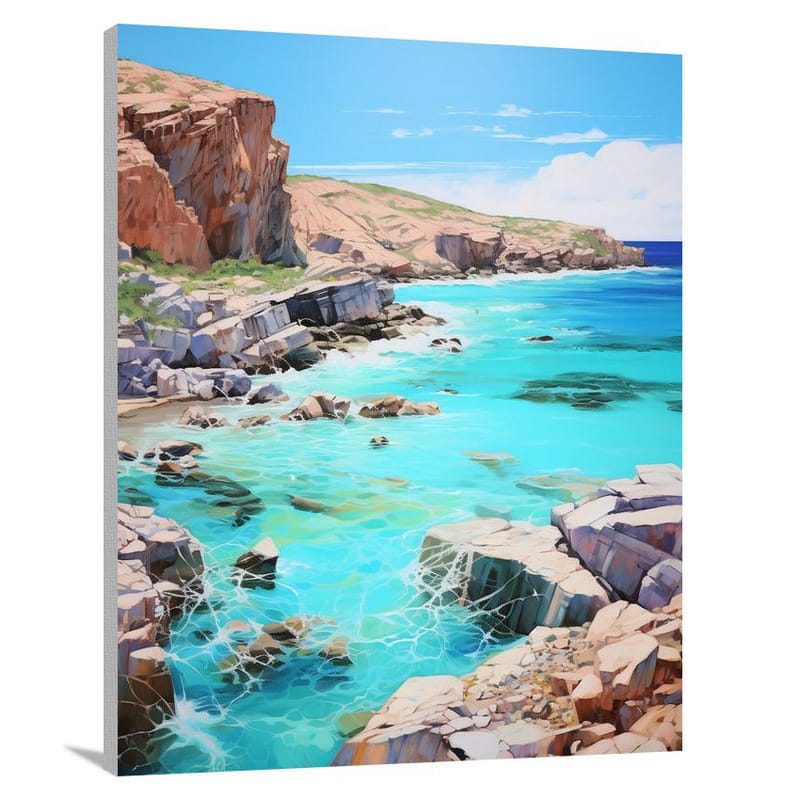 Aruba's Turquoise Embrace - Canvas Print