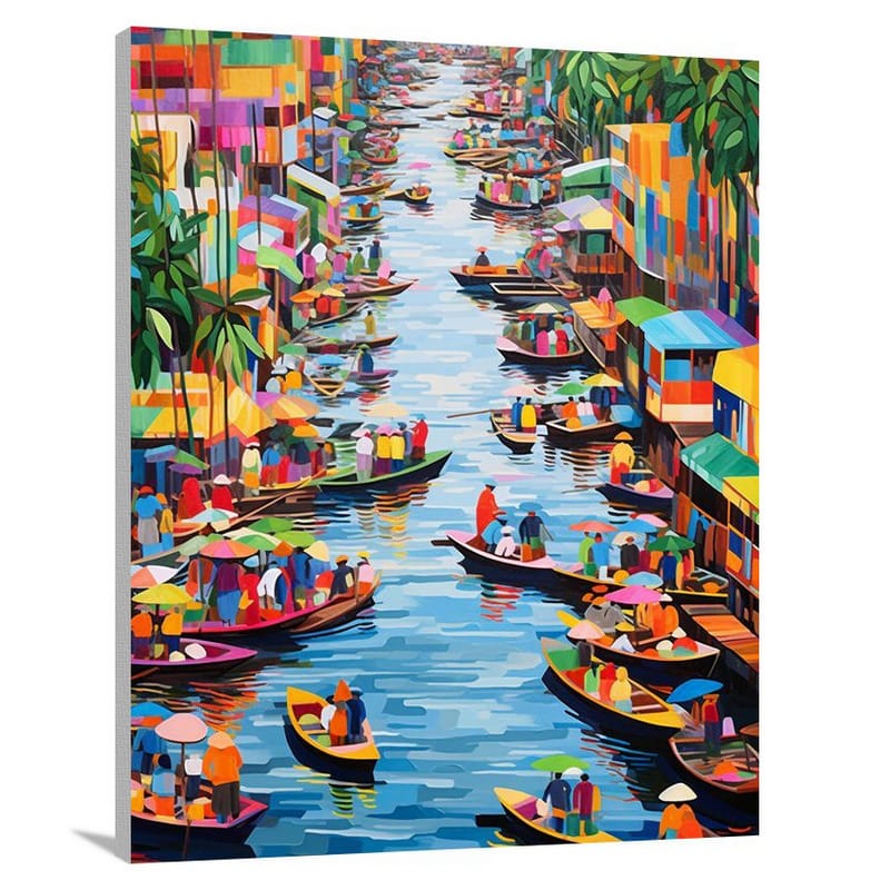 Asia's Vibrant Canals - Canvas Print