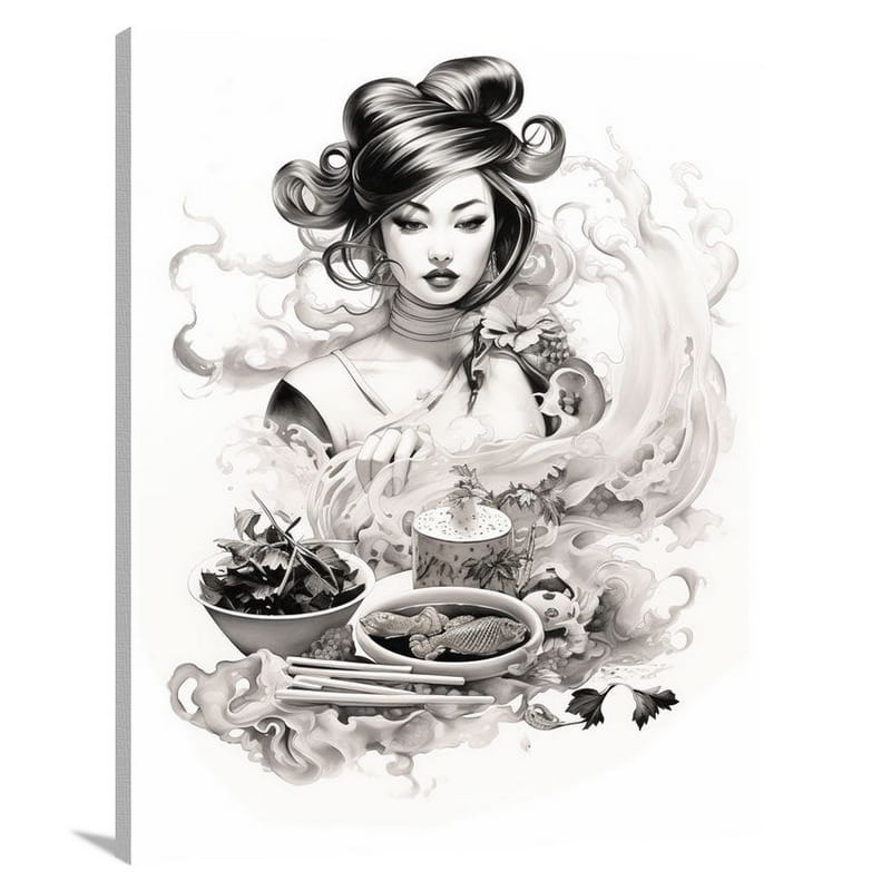 Asian Cuisine: A Culinary Journey - Canvas Print