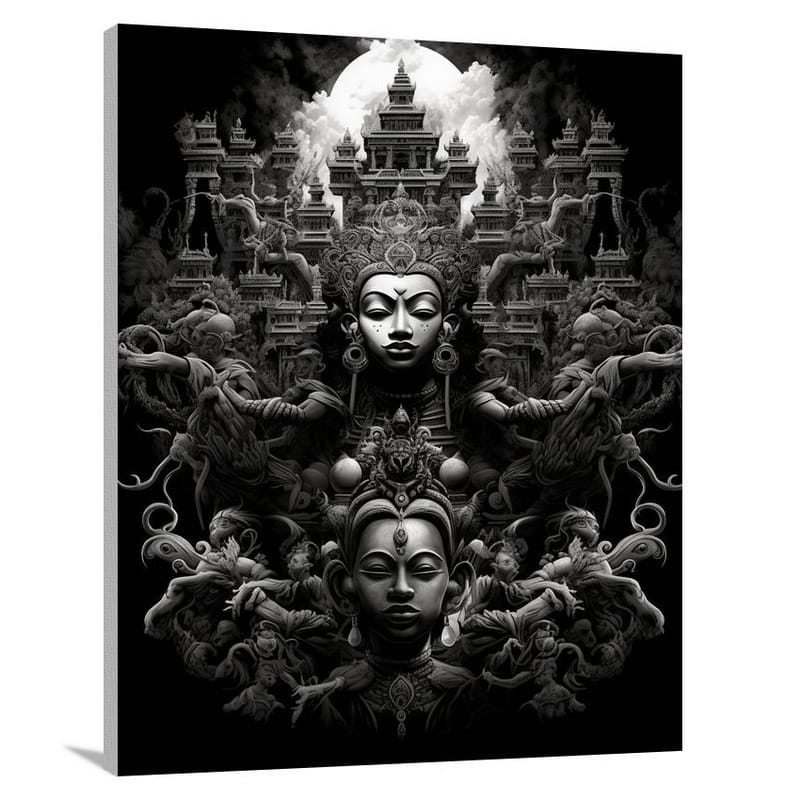 Asian Culture: The Many Faces - Canvas Print